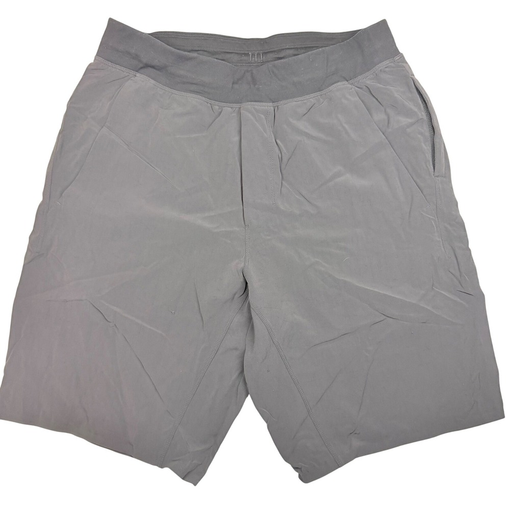 Lululemon License To Train Short (Impact) 9.5" Linerless Mens Medium Grey Casual
